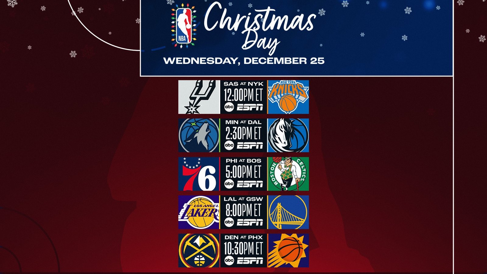 NBA Christmas Games 2024